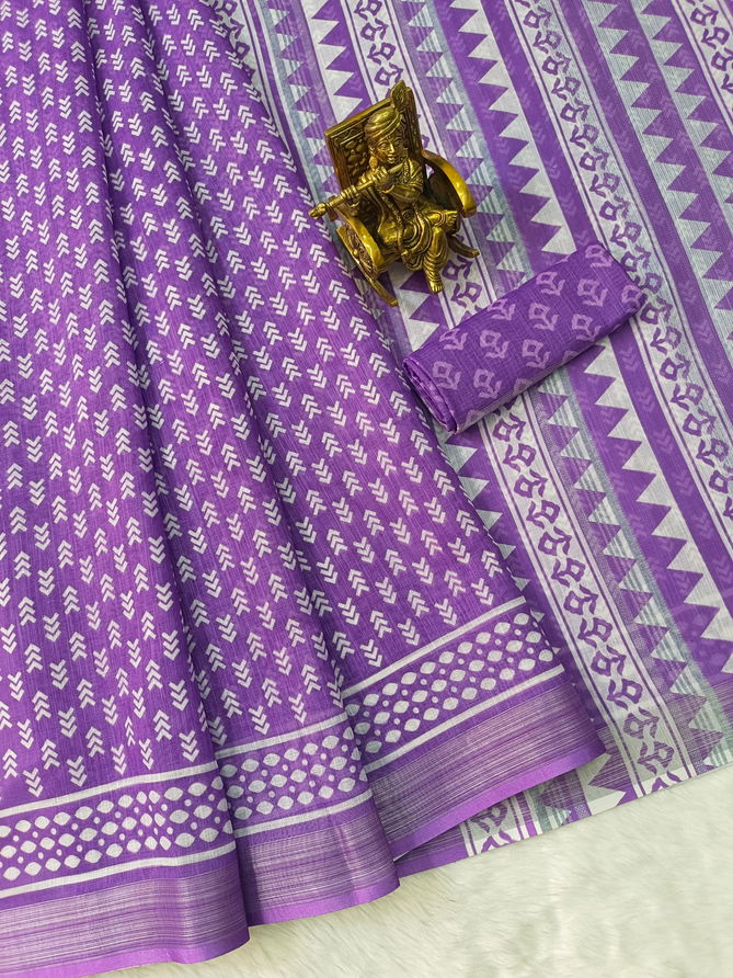 VK 4260 Linen Digital Printed Non Catalog Sarees Wholesale Price In Surat